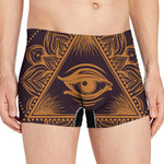 Eye of Providence Mandala Print Men's Boxer Briefs
