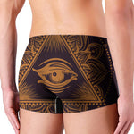 Eye of Providence Mandala Print Men's Boxer Briefs