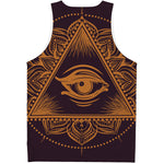 Eye of Providence Mandala Print Men's Tank Top