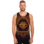 Eye of Providence Mandala Print Men's Tank Top