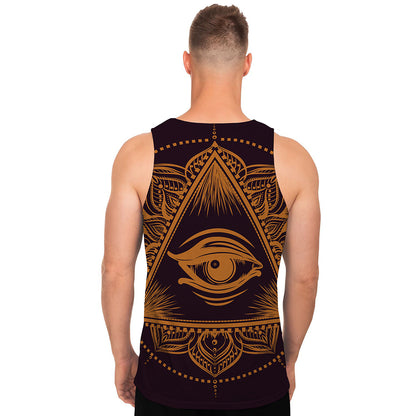 Eye of Providence Mandala Print Men's Tank Top