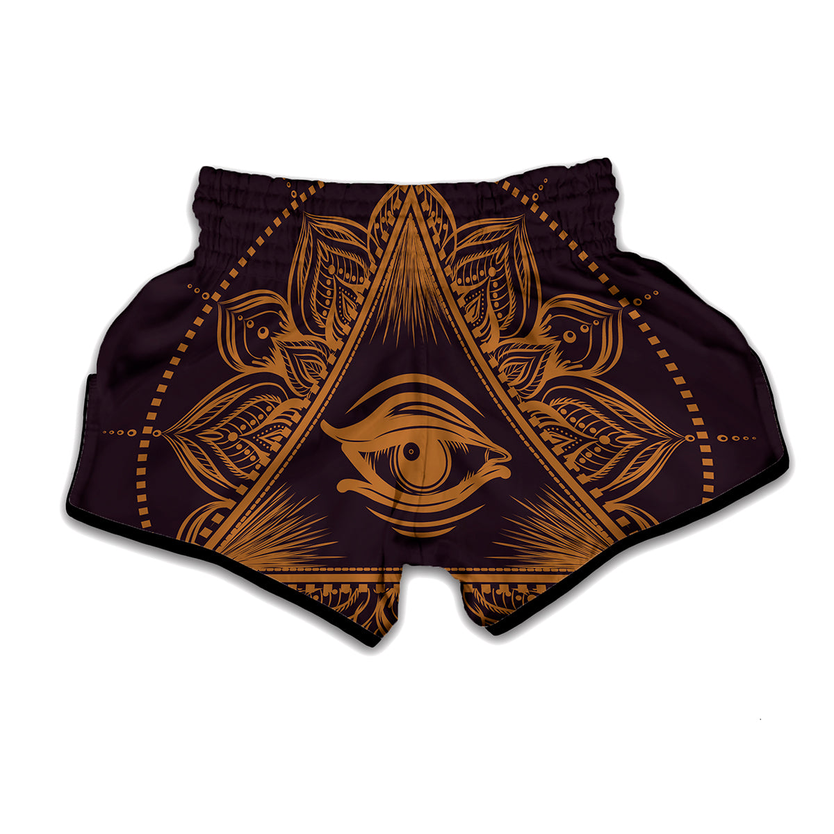 Eye of Providence Mandala Print Muay Thai Boxing Shorts