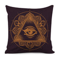 Eye of Providence Mandala Print Pillow Cover