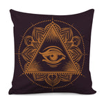 Eye of Providence Mandala Print Pillow Cover