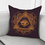 Eye of Providence Mandala Print Pillow Cover