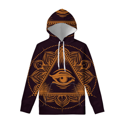 Eye of Providence Mandala Print Pullover Hoodie