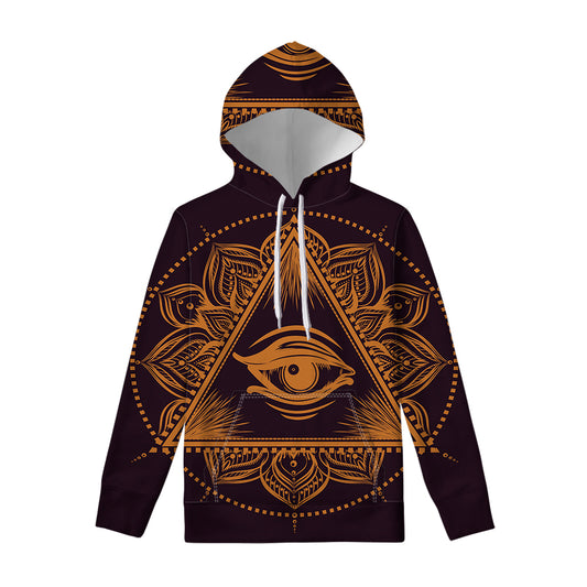 Eye of Providence Mandala Print Pullover Hoodie