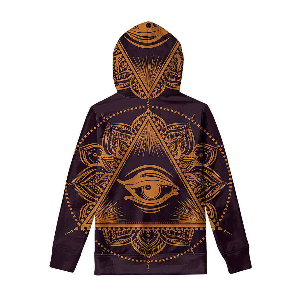 Eye of Providence Mandala Print Pullover Hoodie