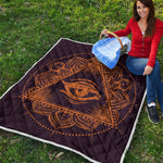 Eye of Providence Mandala Print Quilt