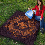 Eye of Providence Mandala Print Quilt