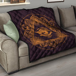 Eye of Providence Mandala Print Quilt