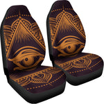 Eye of Providence Mandala Print Universal Fit Car Seat Covers