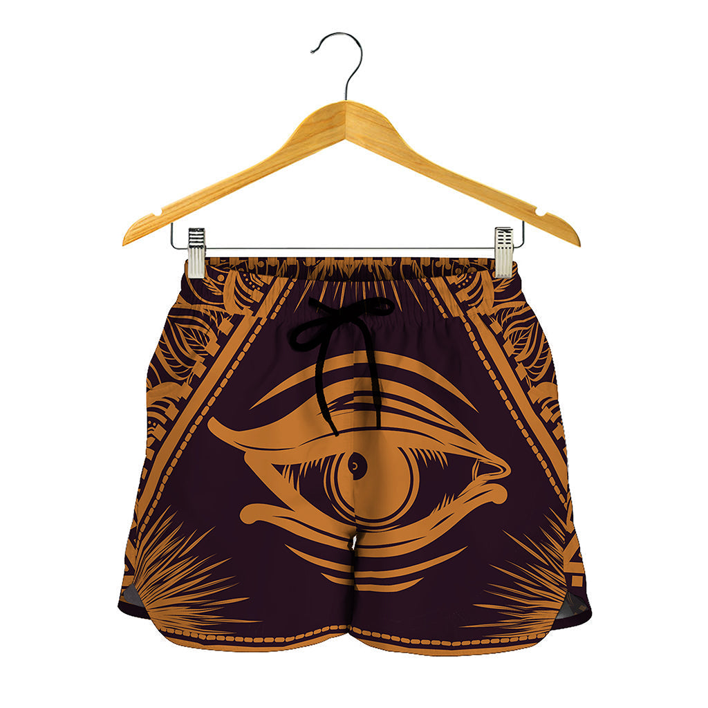 Eye of Providence Mandala Print Women's Shorts