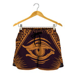 Eye of Providence Mandala Print Women's Shorts
