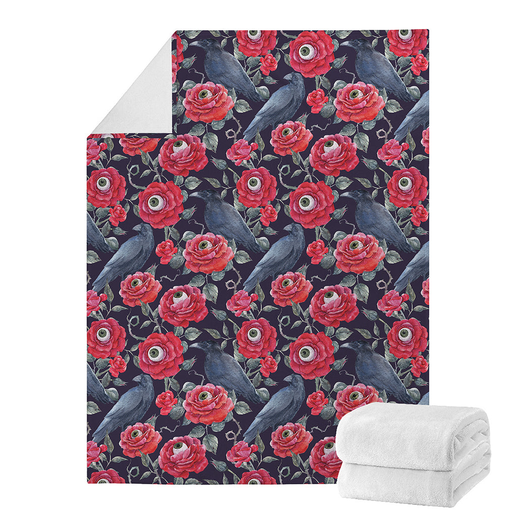 Eyeball Rose Pattern Print Blanket