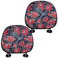 Eyeball Rose Pattern Print Car Headrest Covers