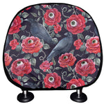 Eyeball Rose Pattern Print Car Headrest Covers