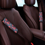 Eyeball Rose Pattern Print Car Seat Belt Covers