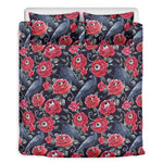 Eyeball Rose Pattern Print Duvet Cover Bedding Set