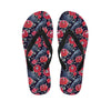 Eyeball Rose Pattern Print Flip Flops