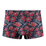 Eyeball Rose Pattern Print Men's Boxer Briefs
