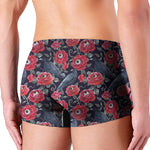 Eyeball Rose Pattern Print Men's Boxer Briefs