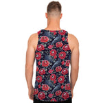 Eyeball Rose Pattern Print Men's Tank Top