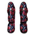 Eyeball Rose Pattern Print Muay Thai Shin Guards