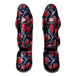 Eyeball Rose Pattern Print Muay Thai Shin Guard
