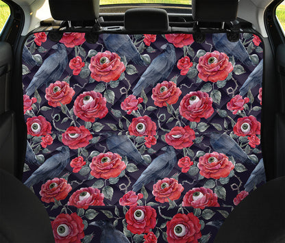 Eyeball Rose Pattern Print Pet Car Back Seat Cover