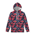 Eyeball Rose Pattern Print Pullover Hoodie