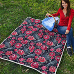 Eyeball Rose Pattern Print Quilt