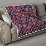 Eyeball Rose Pattern Print Quilt