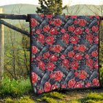 Eyeball Rose Pattern Print Quilt