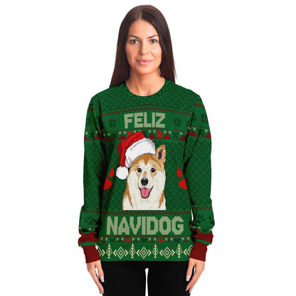 Shiba Inu Feliz Navidog Ugly Christmas Sweater