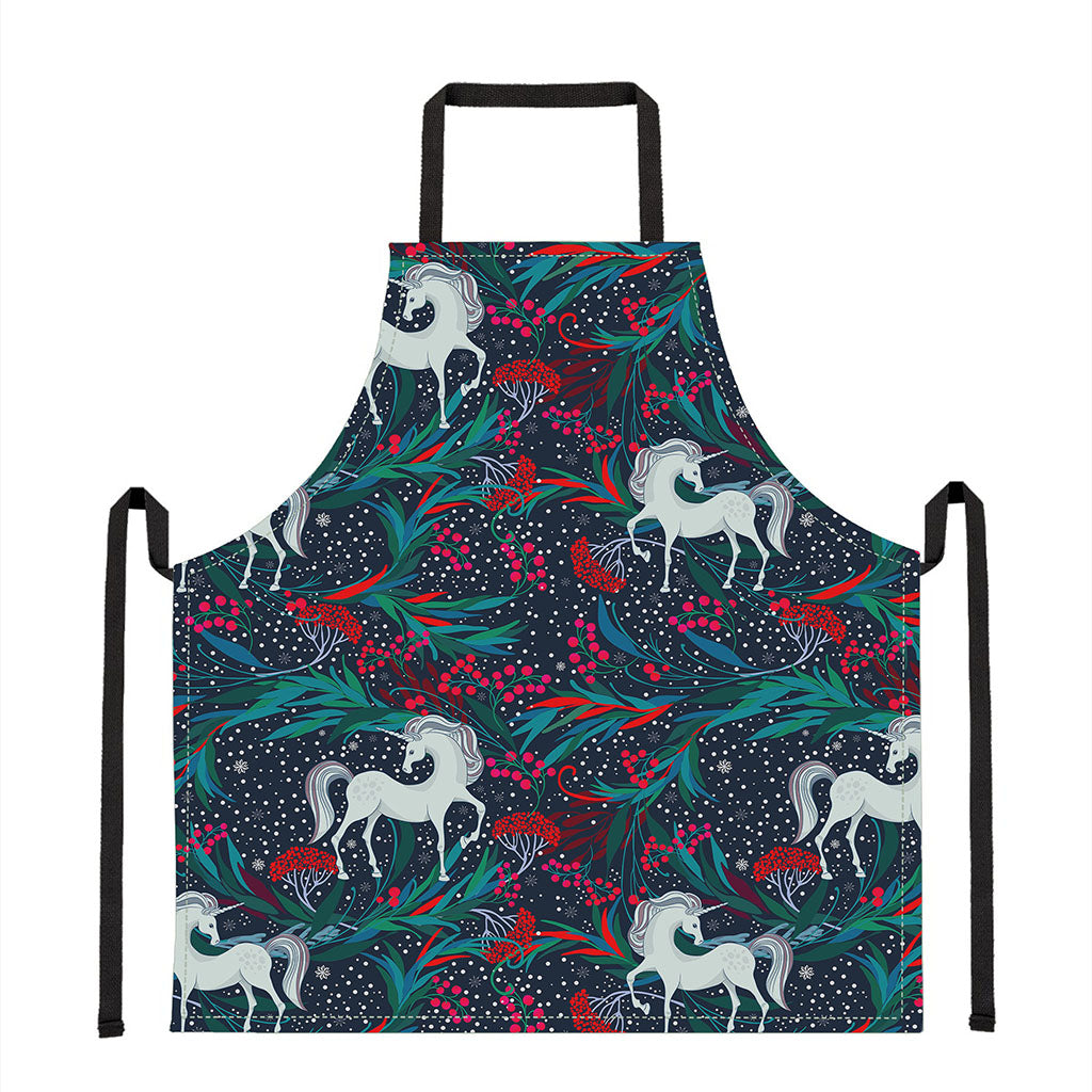 Fairy Floral Unicorn Pattern Print Apron