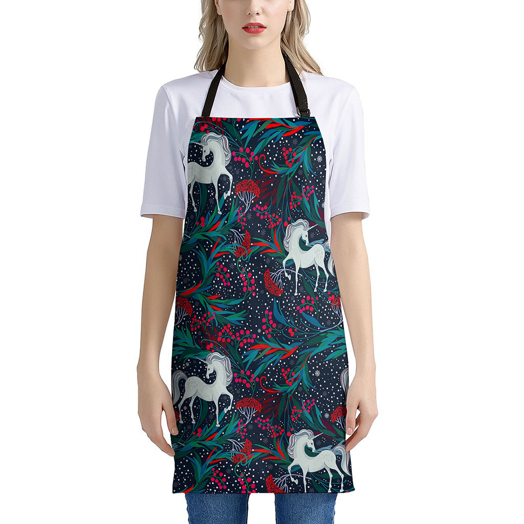 Fairy Floral Unicorn Pattern Print Apron