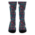Fairy Floral Unicorn Pattern Print Crew Socks