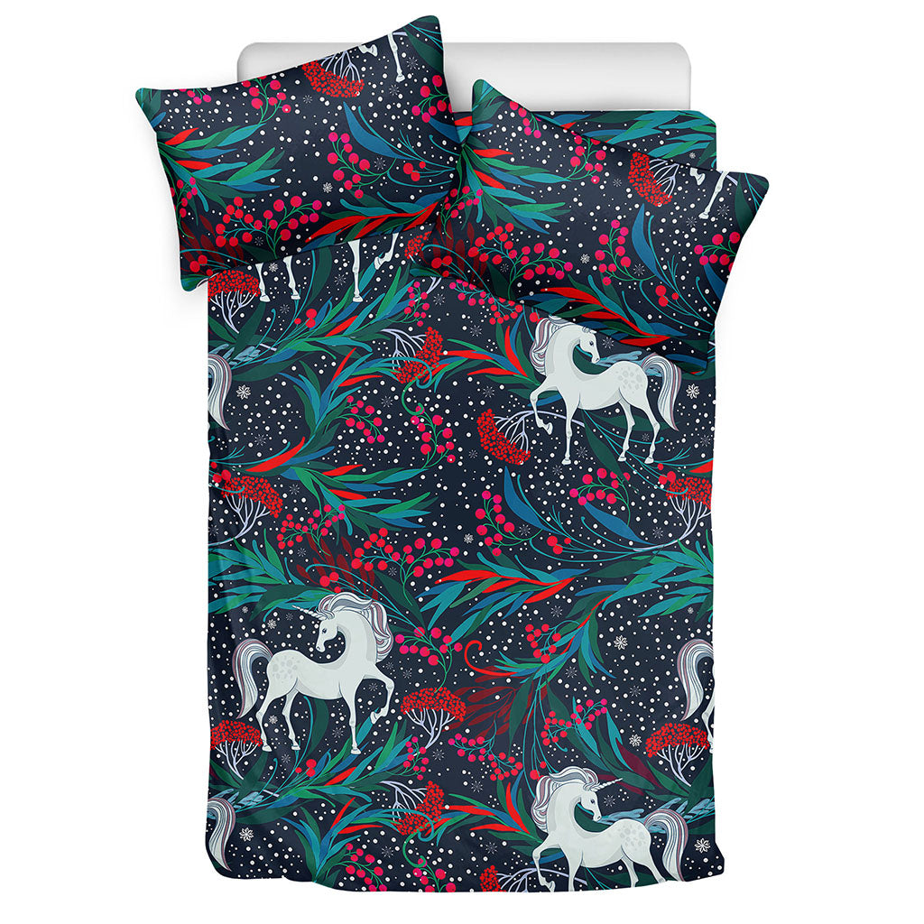 Fairy Floral Unicorn Pattern Print Duvet Cover Bedding Set