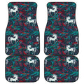 Fairy Floral Unicorn Pattern Print Front and Back Car Floor Mats