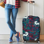 Fairy Floral Unicorn Pattern Print Luggage Cover GearFrost