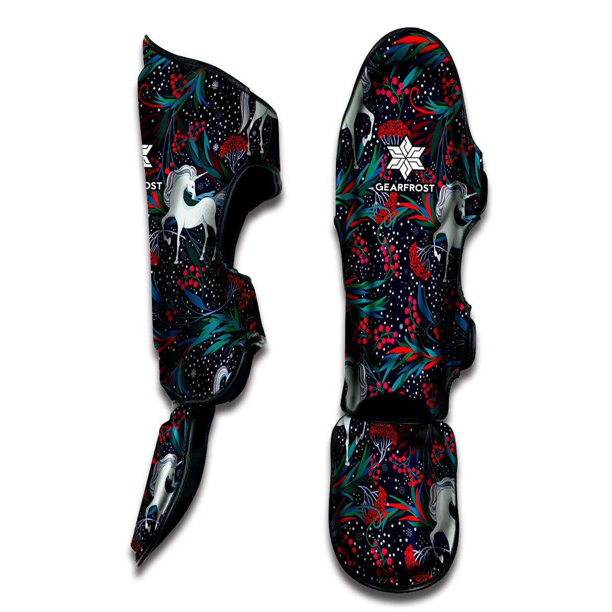 Fairy Floral Unicorn Pattern Print Muay Thai Shin Guard