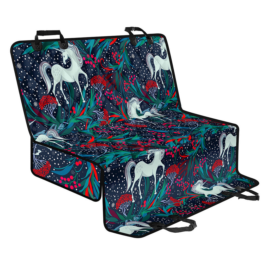 Fairy Floral Unicorn Pattern Print Pet Car Back Seat Cover