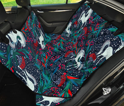 Fairy Floral Unicorn Pattern Print Pet Car Back Seat Cover