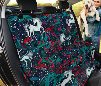 Fairy Floral Unicorn Pattern Print Pet Car Back Seat Cover