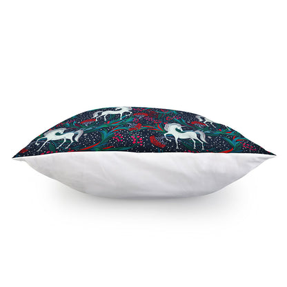 Fairy Floral Unicorn Pattern Print Pillow Cover