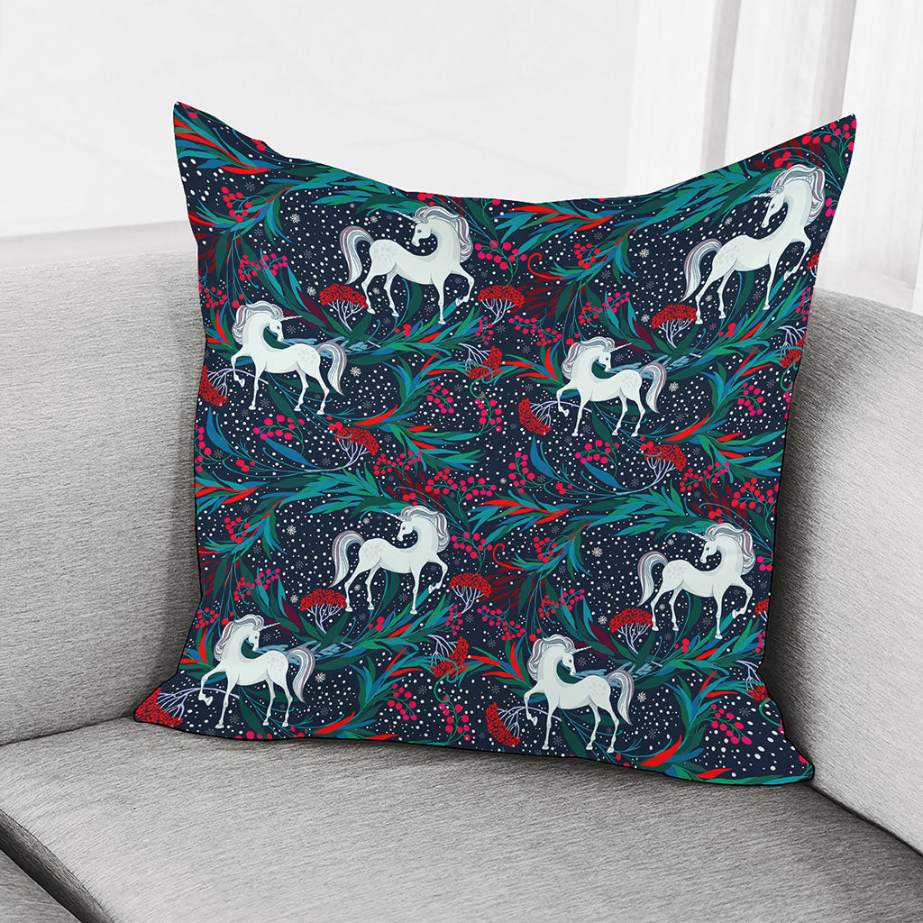 Fairy Floral Unicorn Pattern Print Pillow Cover