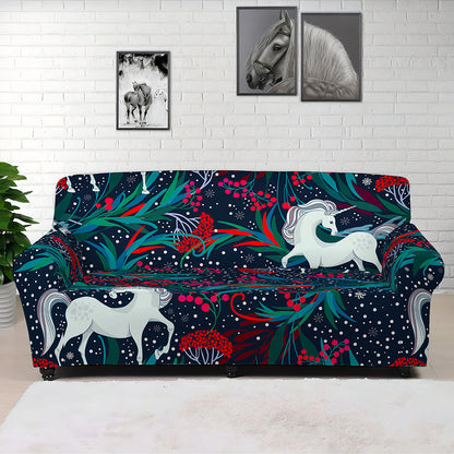 Fairy Floral Unicorn Pattern Print Sofa Cover