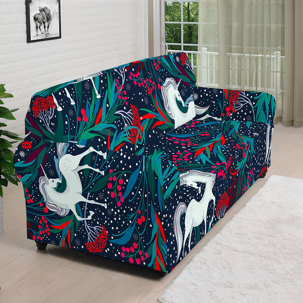 Fairy Floral Unicorn Pattern Print Sofa Cover