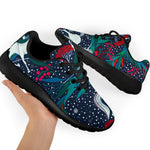 Fairy Floral Unicorn Pattern Print Sport Shoes GearFrost